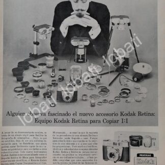 CARTEL ANTIGUO ORIGINAL DE CAMARAS KODAK RETINA 1950s /556