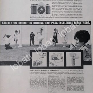 CARTEL ANTIGUO ORIGINAL DE CAMARAS HONEYWELL PENTAX 1960s /551
