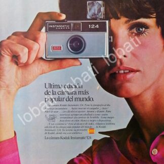 CARTEL ANTIGUO ORIGINAL DE CAMARAS KODAK INSTAMATIC 124 1969 /550