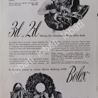 CARTEL ANTIGUO ORIGINAL DE CAMARAS FILMADORAS 16mm H-16 1953 /539