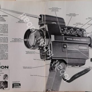 CARTEL ANTIGUO ORIGINAL DE CAMARAS FILMADORAS SUPER 8mm CHINON 60SMXL 1979 /538