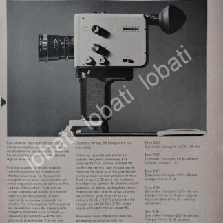 CARTEL ANTIGUO ORIGINAL DE CAMARAS DE CINE 35mm NIZO 1969 /537 MUY RARO