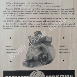 CARTEL ANTIGUO ORIGINAL DE PROYECTOR PARA CINES ENARC 1937 /535 MUY RARO