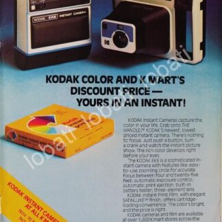CARTEL ANTIGUO ORIGINAL DE CAMARAS FOTOGRAFICAS KODAK EK6 & THE HANDLE 1970s /521