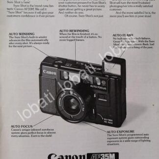 CARTEL ANTIGUO ORIGINAL DE CAMARAS FOTOGRAFICAS CANON AF35M /517