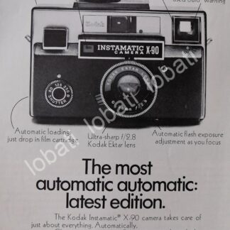 CARTEL ANTIGUO ORIGINAL DE CAMARAS FOTOGRAFICAS KODAK INSTAMATIC X-90 1970s /516