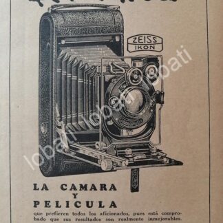 CARTEL ANTIGUO ORIGINAL DE CAMARAS FOTOGRAFICAS ZEISS IKON COMPUR 1926 /514
