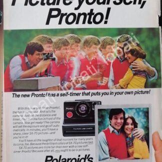 CARTEL ANTIGUO ORIGINAL DE CAMARAS FOTOGRAFICAS POLAROID PRONTO 1977 /492
