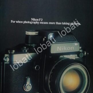 CARTEL ANTIGUO ORIGINAL DE CAMARAS FOTOGRAFICAS NIKON F2 1970s /487