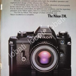 CARTEL ANTIGUO ORIGINAL DE CAMARAS NIKON EM 1976 /486