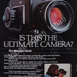 CARTEL ANTIGUO ORIGINAL DE CAMARAS MAMIYA M645 1976 /485