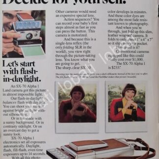 CARTEL ANTIGUO ORIGINAL DE CAMARAS POLAROID SX-70 1978 /481