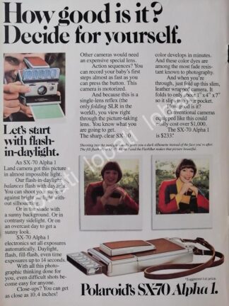 CARTEL ANTIGUO ORIGINAL DE CAMARAS POLAROID SX-70 1978 /481