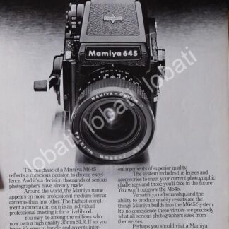 CARTEL ANTIGUO ORIGINAL DE CAMARAS KODAK MAMIYA 645 1978 /480