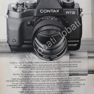 CARTEL ANTIGUO ORIGINAL DE CAMARAS FOTOGRAFICAS CONTAX RTS 1980s /468