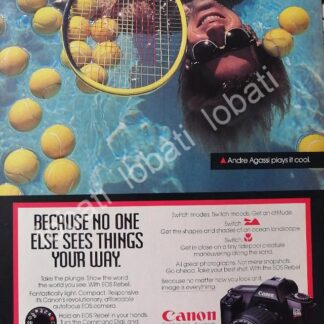 CARTEL ANTIGUO ORIGINAL DE CAMARAS FOTOGRAFICAS CANON EOS REBEL 1980s /467