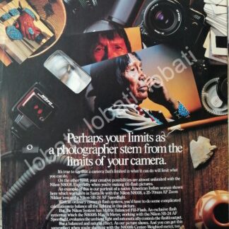CARTEL ANTIGUO ORIGINAL DE CAMARAS FOTOGRAFICAS NIKON 8008 1980s /466