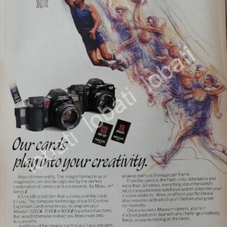 CARTEL ANTIGUO ORIGINAL DE CAMARAS FOTOGRAFICAS MINOLTA MAXXUM 8000 1980s /465