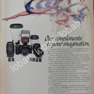 CARTEL ANTIGUO ORIGINAL DE CAMARAS FOTOGRAFICAS MINOLTA MAXXUM 7000 1980s /464