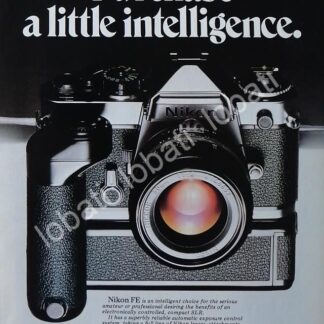 CARTEL ANTIGUO ORIGINAL DE CAMARAS FOTOGRAFICAS NIKON FE 1970s /459