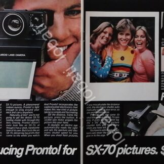 CARTEL ANTIGUO ORIGINAL DE CAMARAS FOTOGRAFICAS POLAROID SX-70 1970s /456