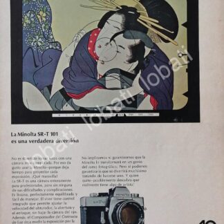 CARTEL ANTIGUO ORIGINAL DE CAMARAS MINOLTA SRT-101 1960s /441