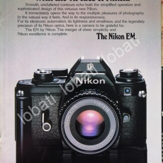 CARTEL ANTIGUO ORIGINAL DE CAMARAS FOTOGRAFICAS NIKON EM 1979 /434