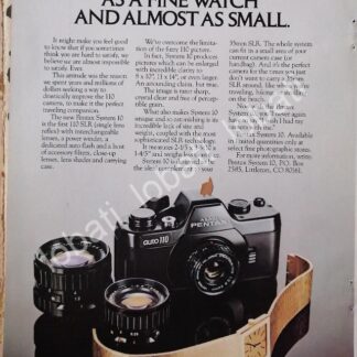 CARTEL ANTIGUO ORIGINAL DE CAMARAS FOTOGRAFICAS PENTAX SYSTEM 10 1979 /431