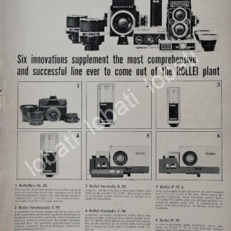 CARTEL ANTIGUO ORIGINAL DE CAMARAS FOTOGRAFICAS ROLLEI 1969 /429