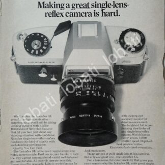 CARTEL ANTIGUO ORIGINAL DE CAMARAS LEICA LEICAFLEX SL 1969 /427