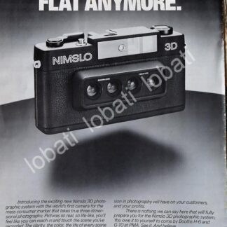 CARTEL ANTIGUO ORIGINAL DE CAMARAS NIMSLO 3D 1981 /422 RARO