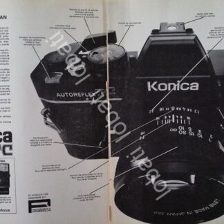 CARTEL ANTIGUO ORIGINAL DE CAMARAS KONICA TC AUTOREFLEX 1960s /419