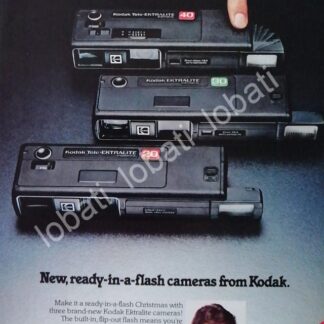 CARTEL ANTIGUO ORIGINAL DE MICHAEL LANDON Y CAMARAS KODAK EKTRALITE 1980 /417 FEP