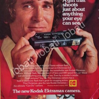 CARTEL ANTIGUO ORIGINAL DE MICHAEL LANDON Y CAMARAS KODAK EKTRAMAX 1979 /416 FEP