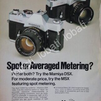 CARTEL ANTIGUO ORIGINAL DE CAMARAS FOTOGRAFICAS MAMIYA DSX 1000 1969 /412