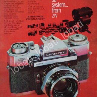 CARTEL ANTIGUO ORIGINAL DE AFICHE DE CAMARAS ZEISS IKON CONTAREX 1969 /409