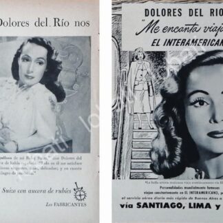 CARTEL ANTIGUO ORIGINAL DE PUBLICIDAD RETRO CON DOLORES DEL RIO /FEP 316