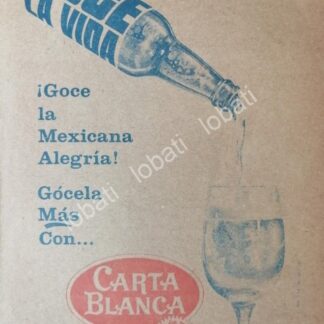 CARTEL ANTIGUO ORIGINAL DE CERVEZA CARTA BLANCA 1967 /215
