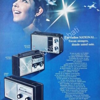 CARTEL ANTIGUO ORIGINAL DE RADIOS NATIONAL PANASONIC 1960s /601