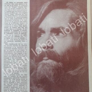 CARTEL ANTIGUO ORIGINAL DE CHARLES MANSON 1969/ NATIVIDAD ROSALES