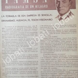 CARTEL ANTIGUO ORIGINAL DE DE LA EMPRESA TAMSA Y BRUNO PLAGLIAI 1960