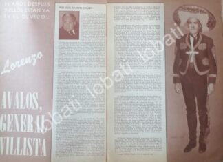 CARTEL ANTIGUO ORIGINAL DE GRAL. LORENZO AVALOS PUENTES 1960 /MILITARIA