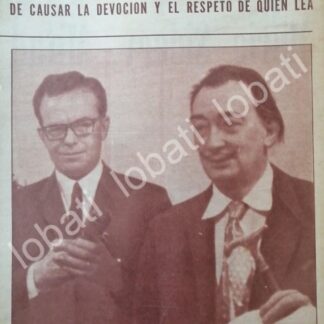 CARTEL ANTIGUO ORIGINAL DE SALVADOR DALI Y JACOBO ZABLUDOVSKI 1965