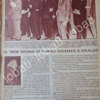 CARTEL ANTIGUO ORIGINAL DE 3ER INFORME DE CARLOS RAMIREZ GUERRERO