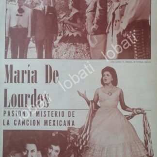 CARTEL ANTIGUO ORIGINAL DE CANTANTE MARIA DE LOURDES 1965 Y LYNDON JOHNSON