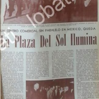 CARTEL ANTIGUO ORIGINAL DE LUIS ECHEVERRIA INAUGURA PLAZA DEL SOL, GDL 1969
