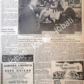 CARTEL ANTIGUO ORIGINAL DE KID AZTECA EN EL BAR REGIS (HOTEL REGIS) 1947