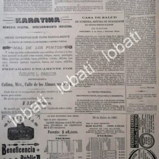 CARTEL ANTIGUO ORIGINAL DE LA LOTERIA NACIONAL, Y OTRAS 1897 /166