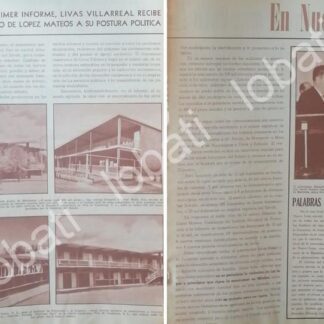 CARTEL ANTIGUO ORIGINAL DE 1ER INFORME, EDUARDO LIVAS VILLARREAL 1962 /PLT
