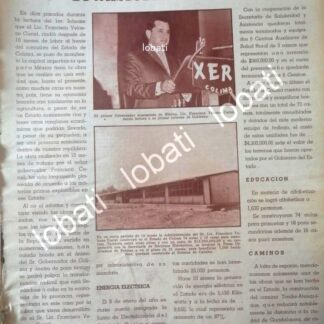 CARTEL ANTIGUO ORIGINAL DE FRANCISCO VELASCO CURIEL, 1ER INFORME 1962 /PLT